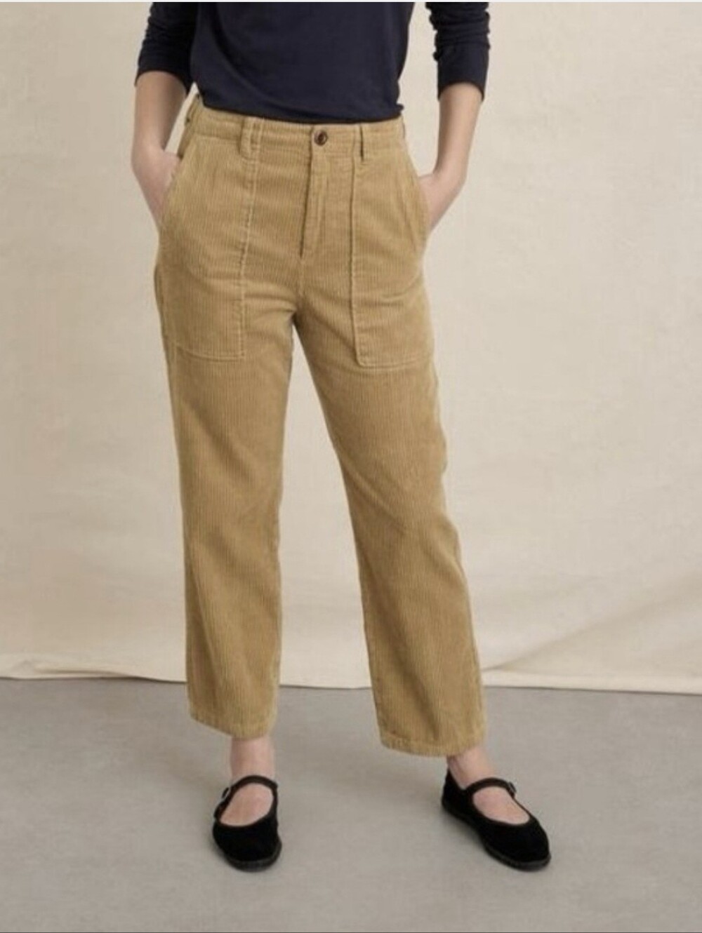 Alex Mill Neil Pant Tan Corduroy Women's 2 Adjustable Waist Fall